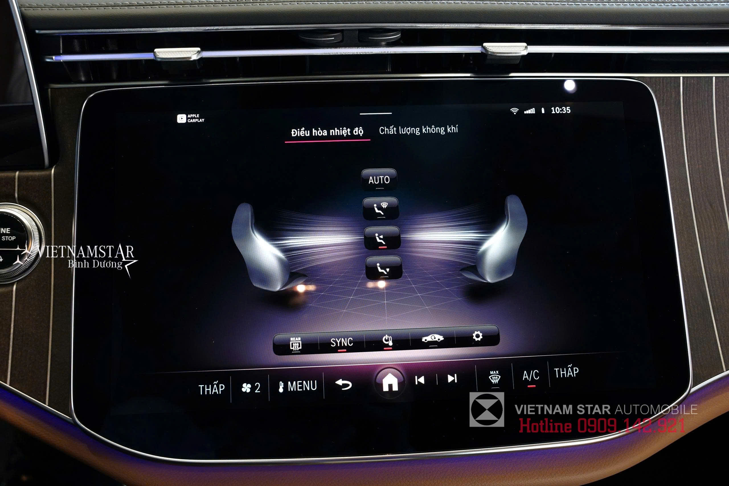 chức năng thông gió và sưởi ghế trước, điều hòa khí hậu THERMATIC 2 vùng trên mercedes E200 Exclusive 2025