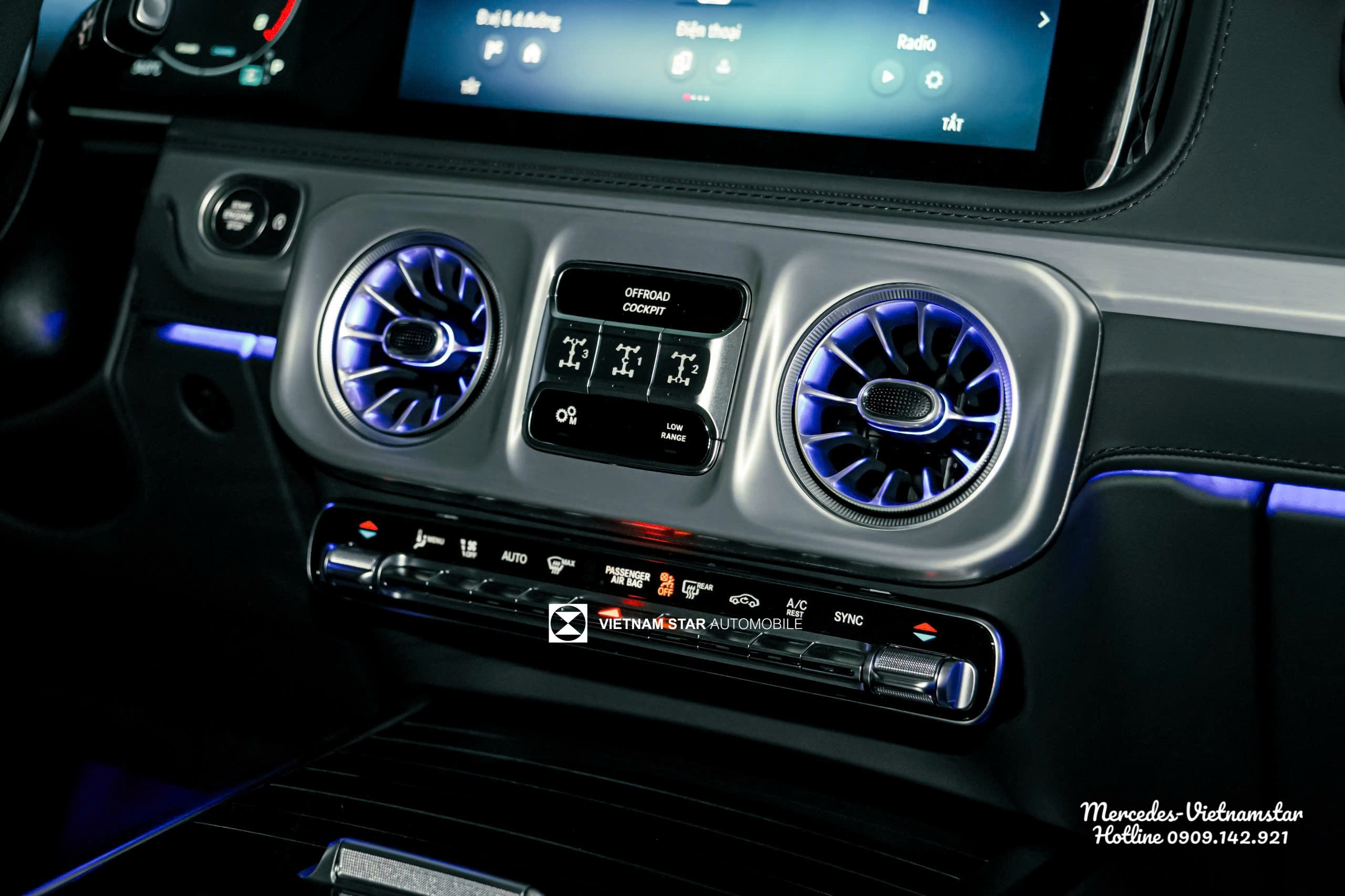 Hệ thống điều hòa khí hậu tự động 3 vùng THERMOTRONIC trên Mercedes AMG G63.