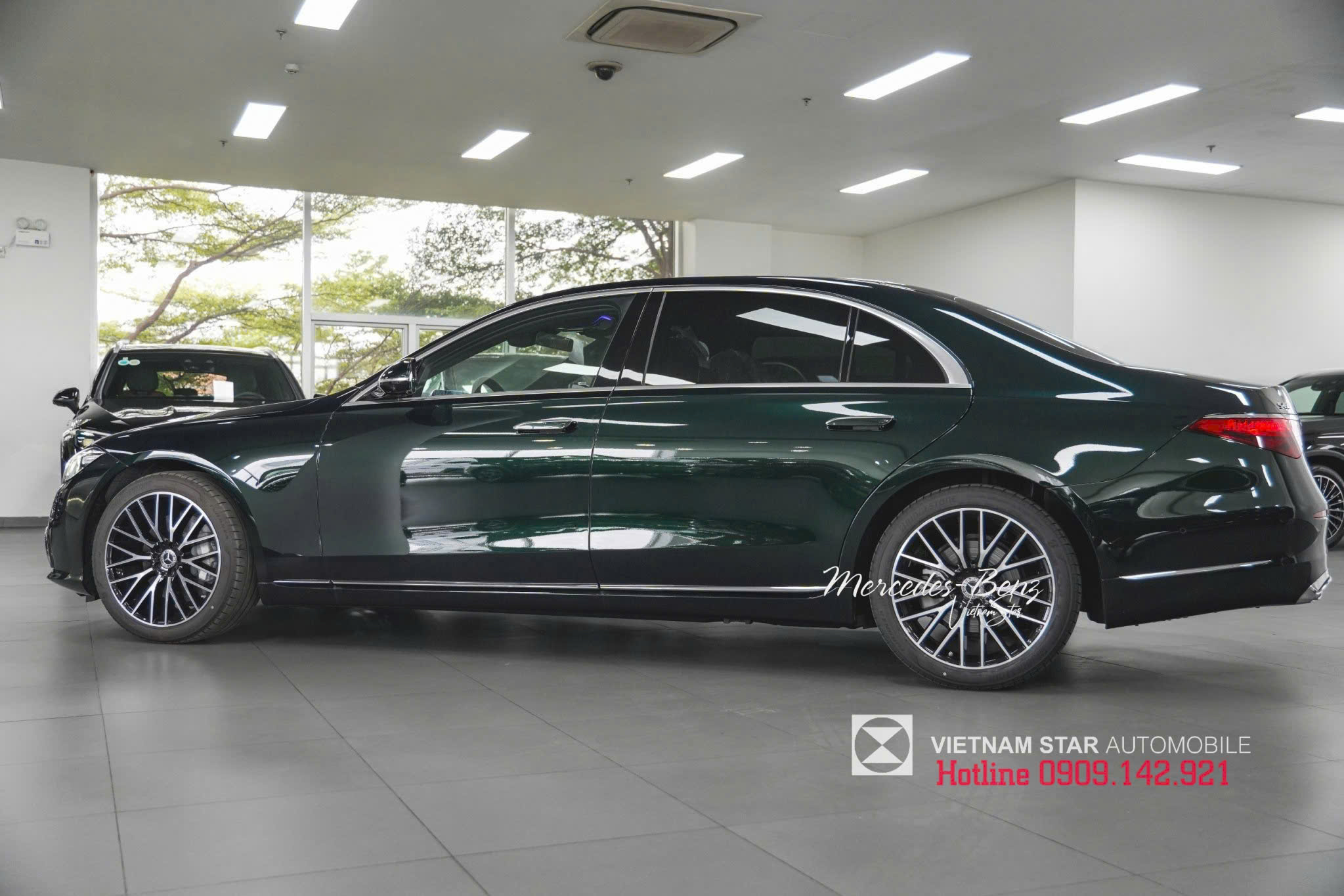 cản sau s450 luxury tích hợp chụp ống xả kép mạ chrome sang trọng