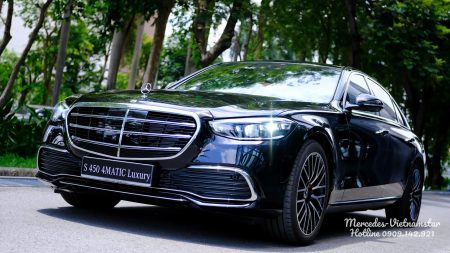 Ngoại thất sang trọng của Mercedes S450 Luxury màu Đen chính hãng