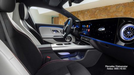 Không gian nội thất đẳng cấp Digital Lounge mang lại sự thoải mái tuyệt đối trên Mercedes CLA EV.