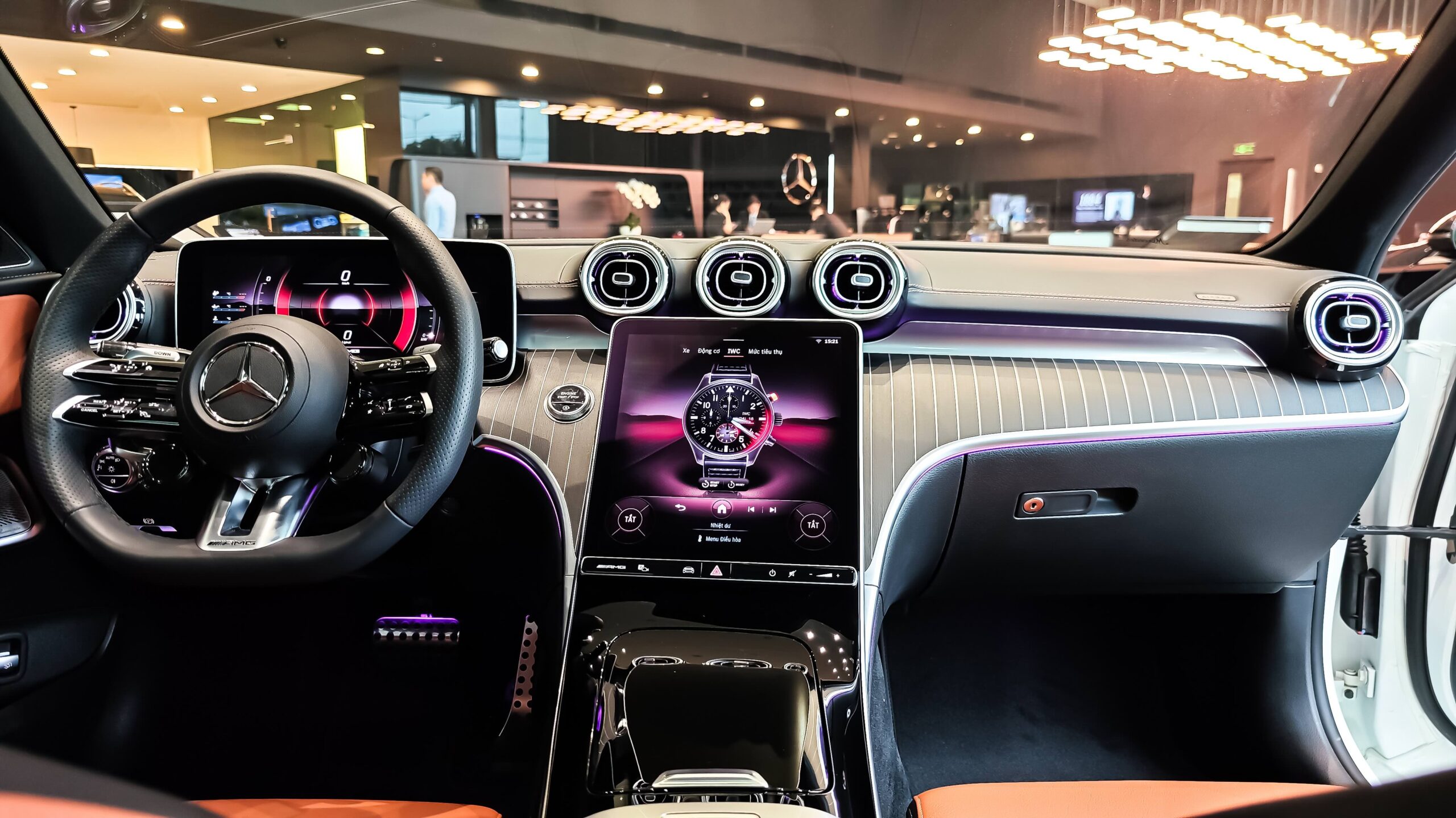 bảng đồng hồ kỹ thuật số 12 3 inch với giao diện hiển thị amg supersport