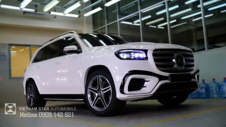 Cận cảnh đèn pha LED Multibeam trên GLS 450 Trắng 2025