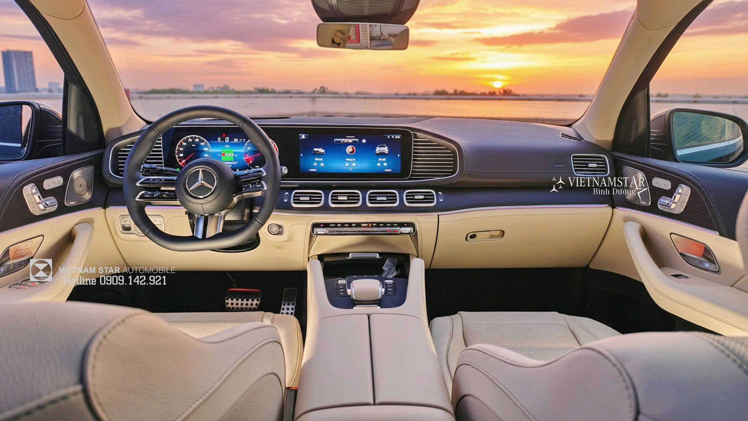 Không gian nội thất màu Be sang trọng của Mercedes-Benz GLS450
