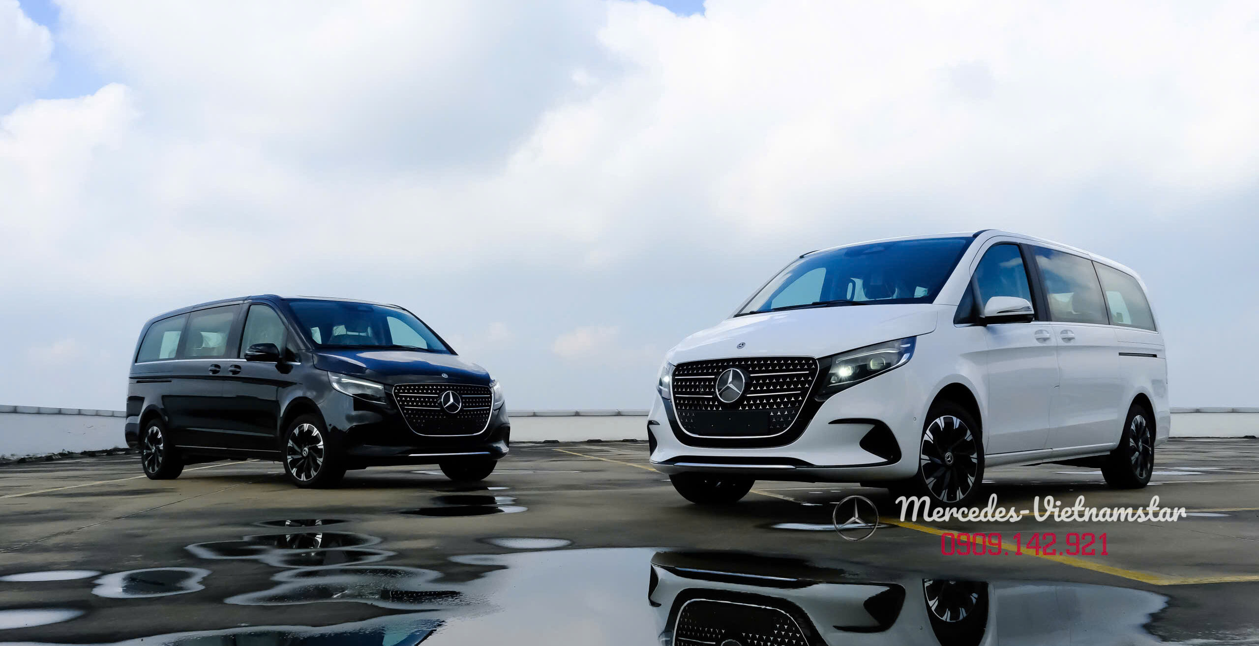 Tổng quan ngoại thất xe Mercedes V 300 Avantgarde phiên bản mới nhất 2025 sang trọng.