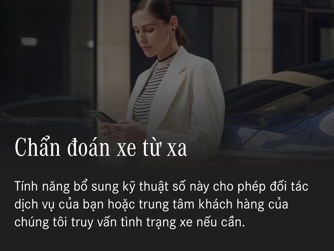 Chẩn đoán xe từ xa app Mercedes Me