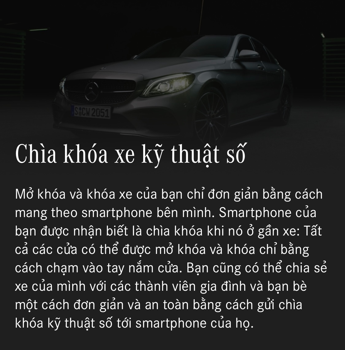 Với App Mercedes-Me, chiếc smartphone của bạn chính là chìa khóa.