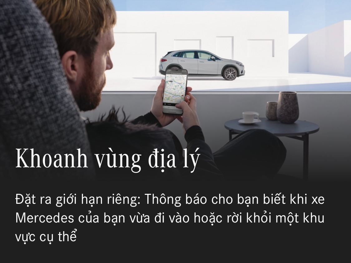 Khoanh vùng địa lý trên App Mercedes Me