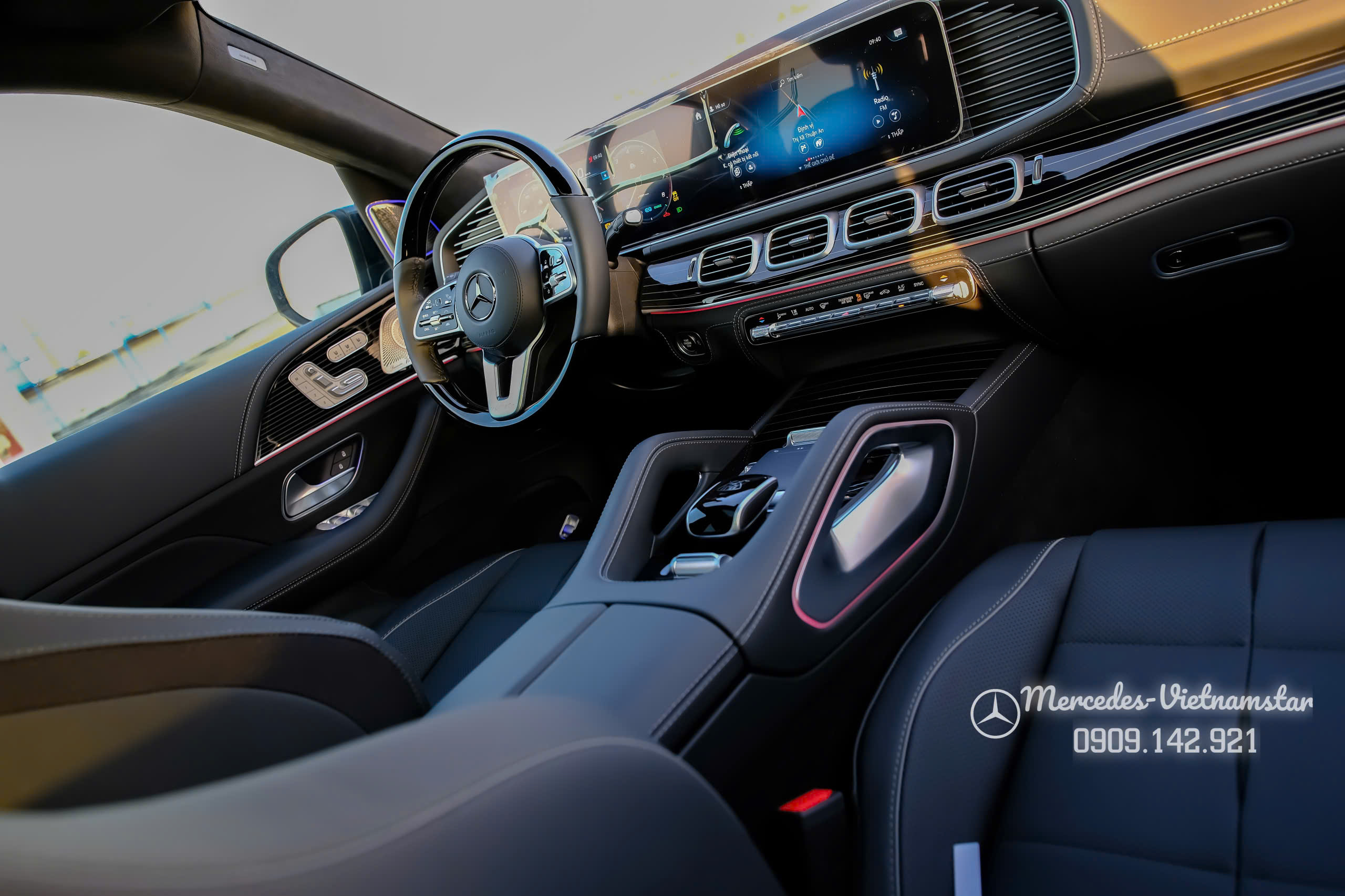 Nội thất Maybach GLS 480 Màu Đen (Da Nappa Đen) siêu sang.