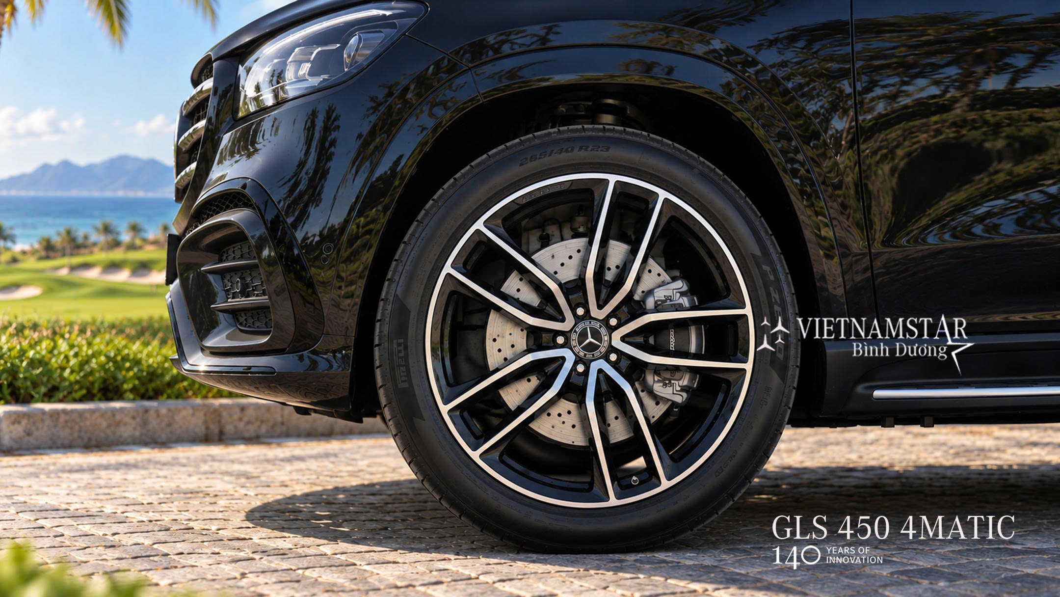 Mâm xe thiết kế thể thao trên Mercedes GLS450 Edition 140