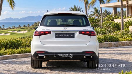Thiết kế đuôi xe GLS 450 Edition màu Trắng