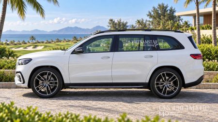 Thân xe màu trắng trên GLS 450 Edition 140 ra mắt tại Việt Nam tháng 10/2026