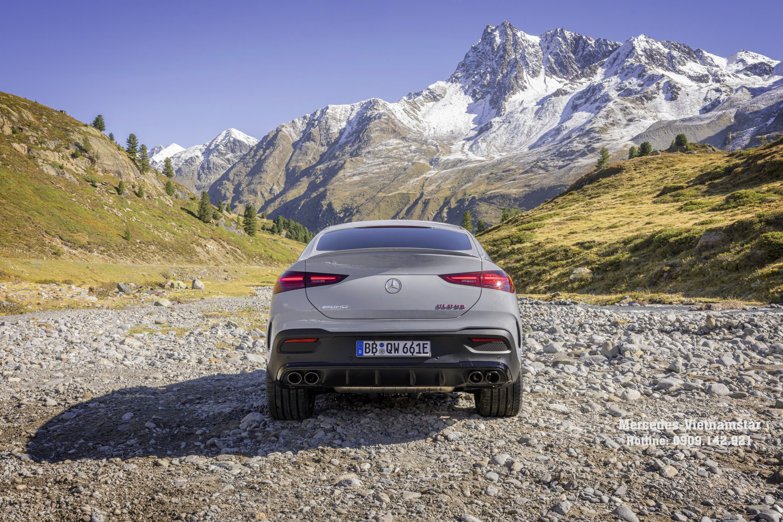 Tổng quan đuôi xe Mercedes AMG GLE53 Coupe Facelift hiện đại