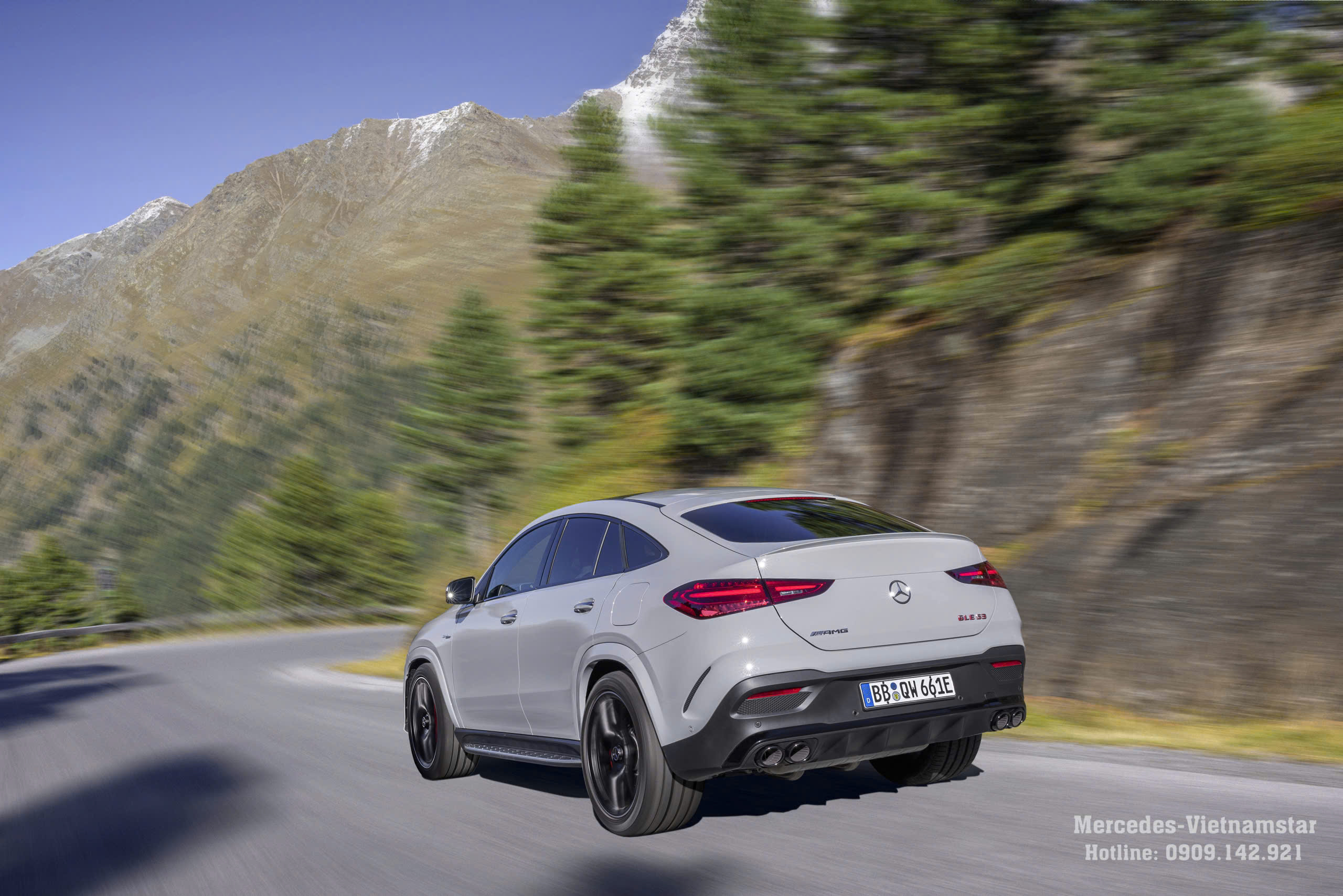 Hệ thống ống xả kép AMG tròn bản Mercedes AMG GLE53 Facelift